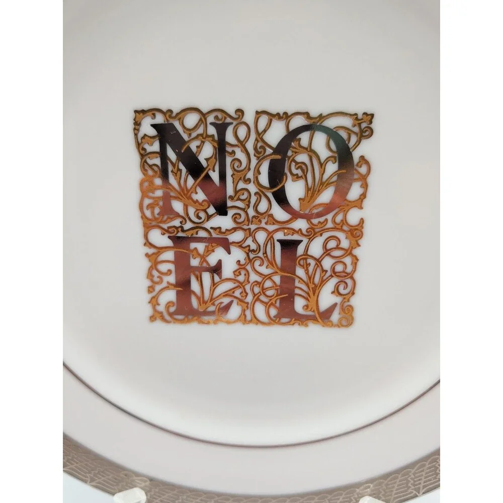 Centurian Collection Noel Pure Platinum Lunch Plate Nikko Christmas